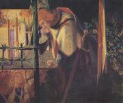 Dante Gabriel Rossetti Sir Galahad at the Ruined Chapel (mk28) oil painting artist